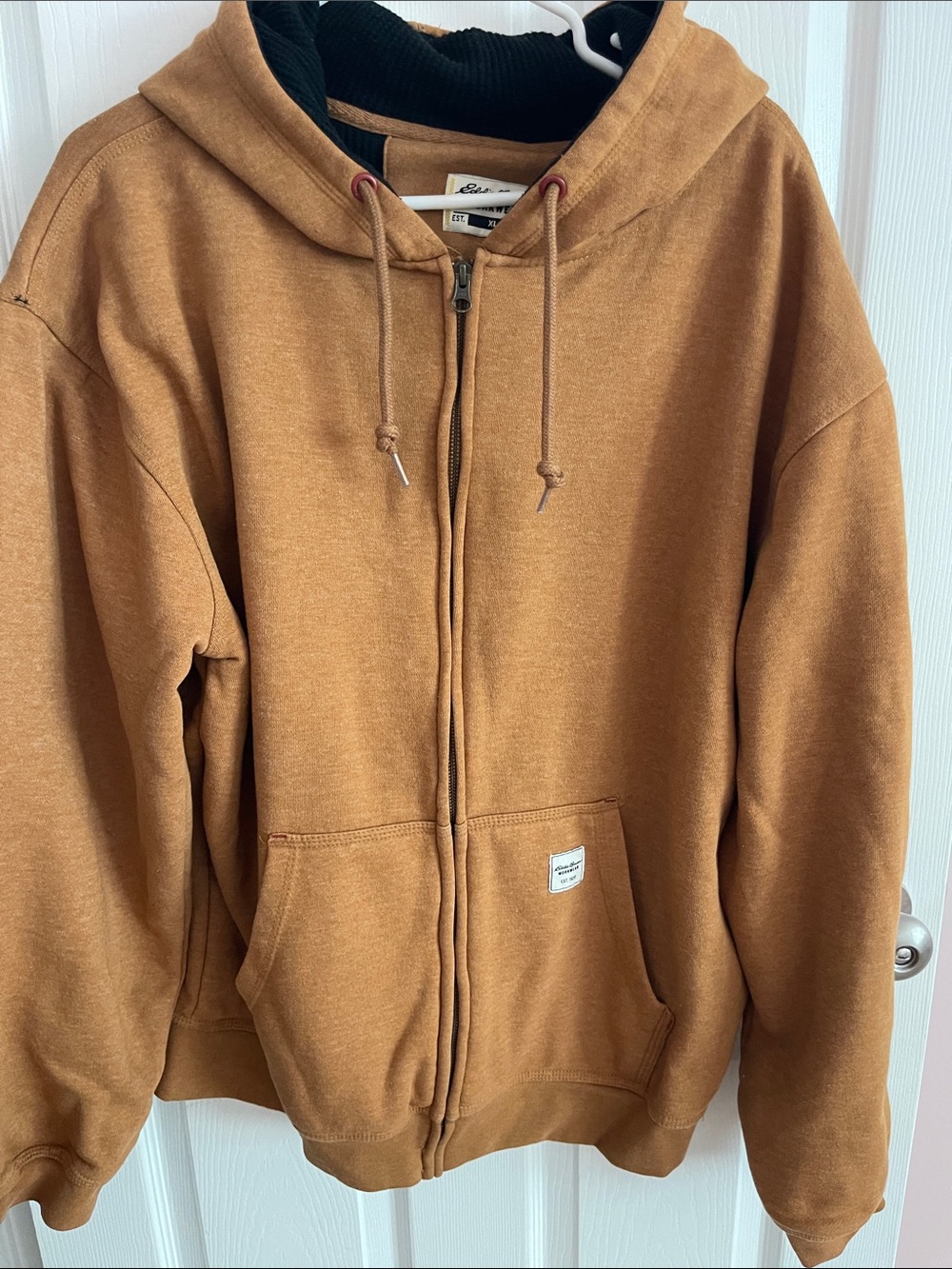 Eddie Bauer Men's Zip-Up Hoodie in Caramel Brown